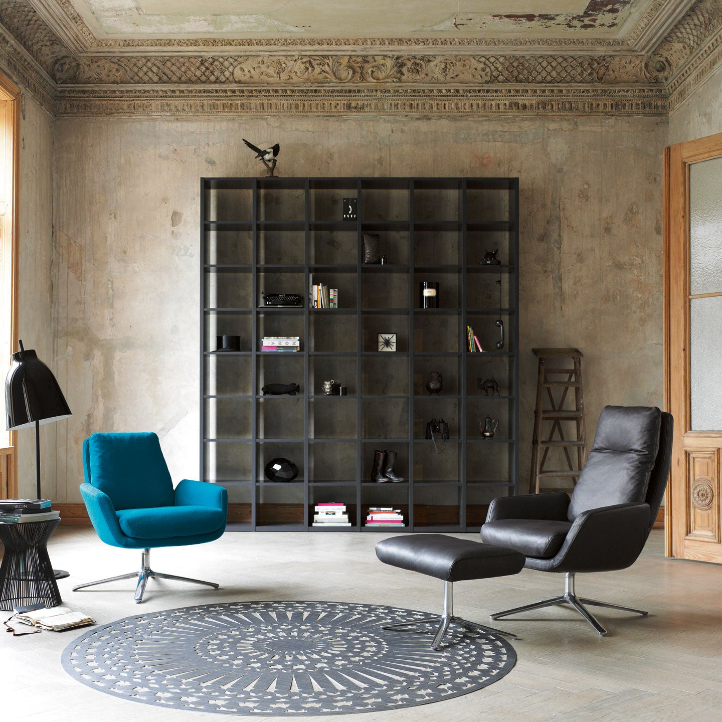 Cordia High Back Chair | Basalt 282 Semi Leather Upholstery