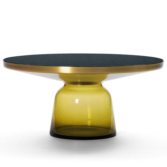 Bell Coffee Table | Emerald Green Glass Base