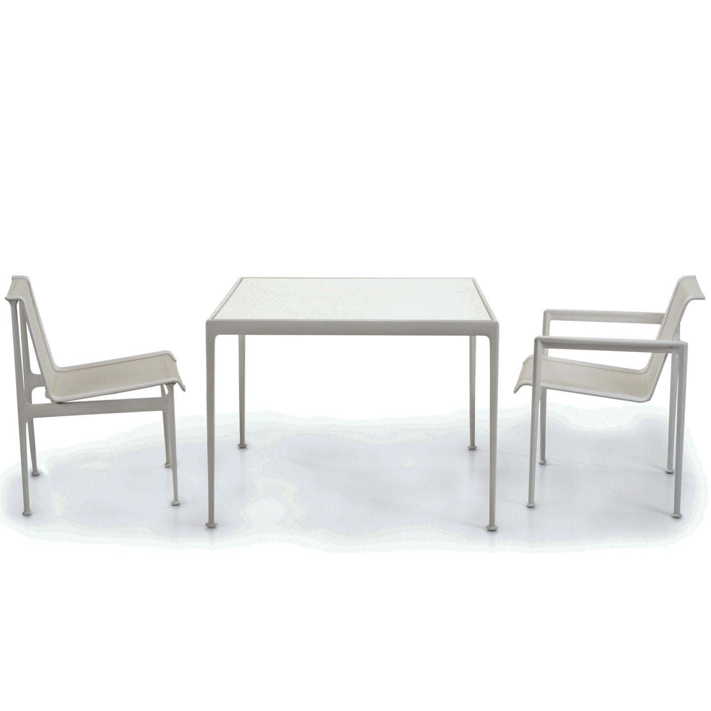 Schultz 1966 Table Square 965mm | White Porcelain Enamel Steel Top