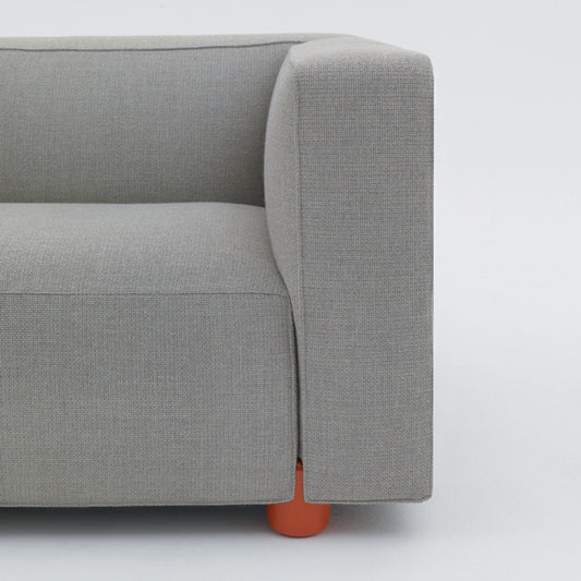 Lounge RH Asymmetric Sofa | Light Grey 03 West Fabric Upholstery