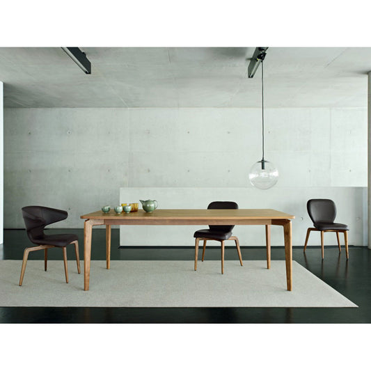 Munich Dining Chair with Arms | Chocolate Classic Leather Upholstery
