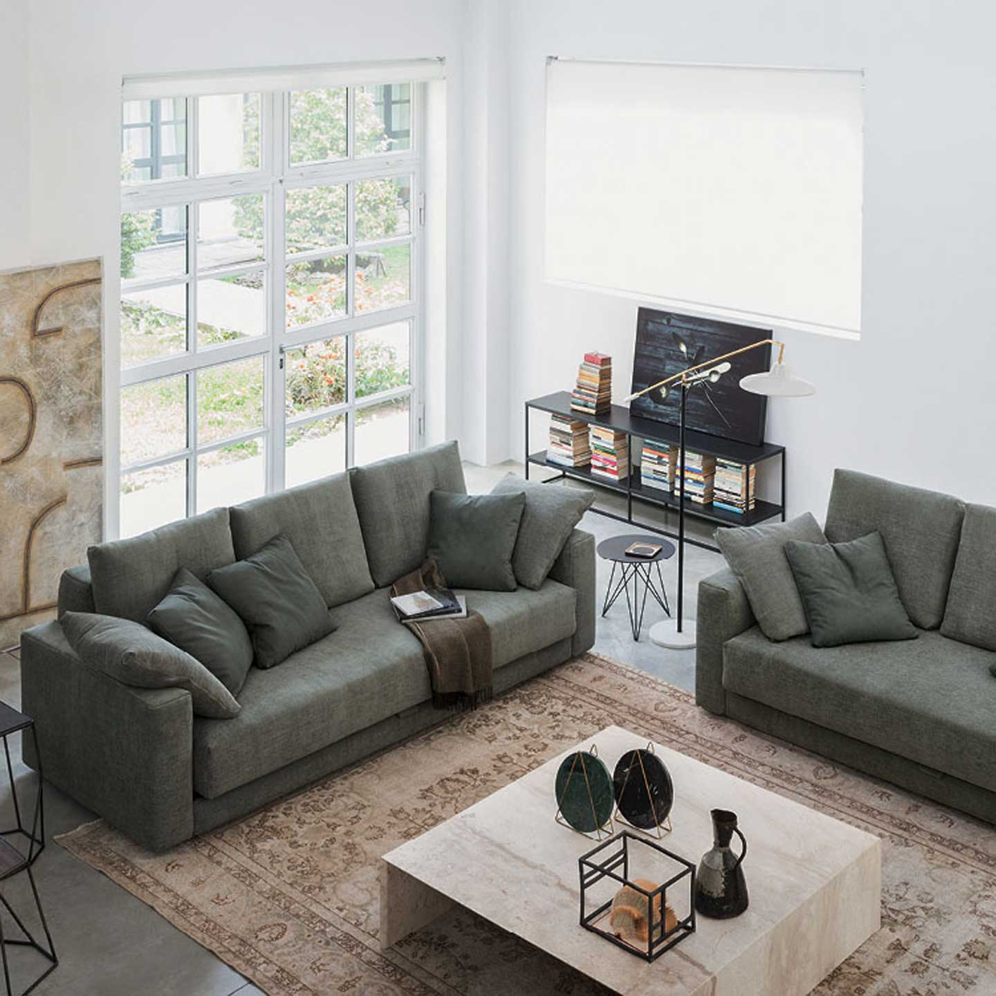 PiazzaDuomo Sofabed | Silver Ionio 434 Fabric