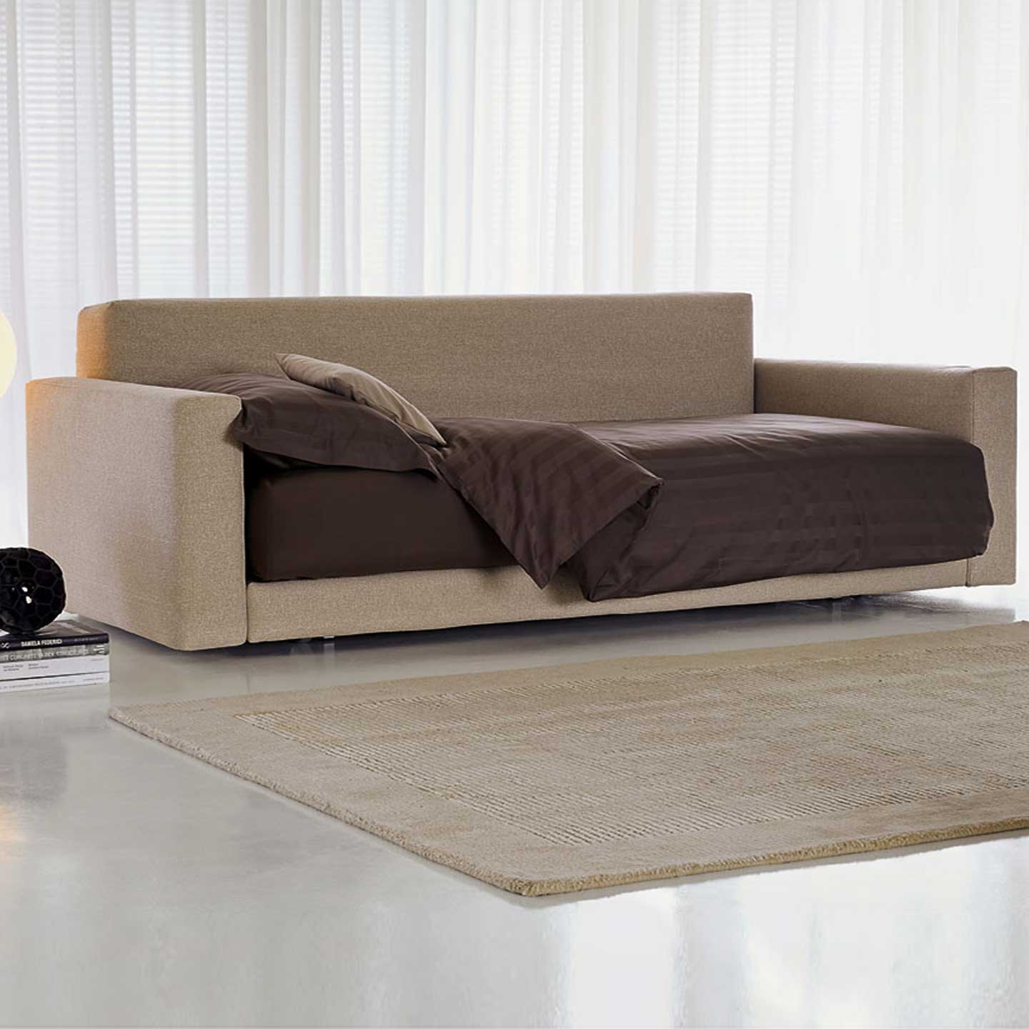 PiazzaDuomo Sofabed | Cream Canvas 940 Fabric