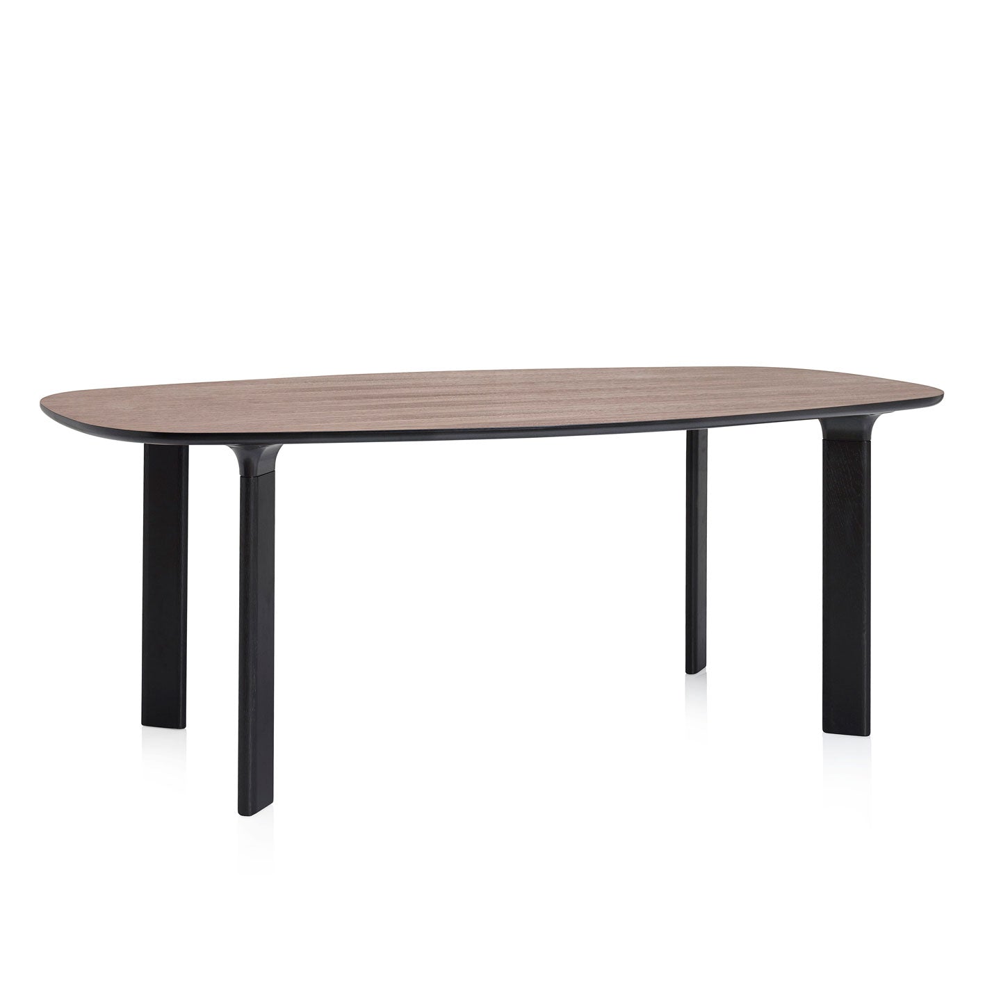 Analog 185cm Table | Walnut Veneer Top with Black Underside