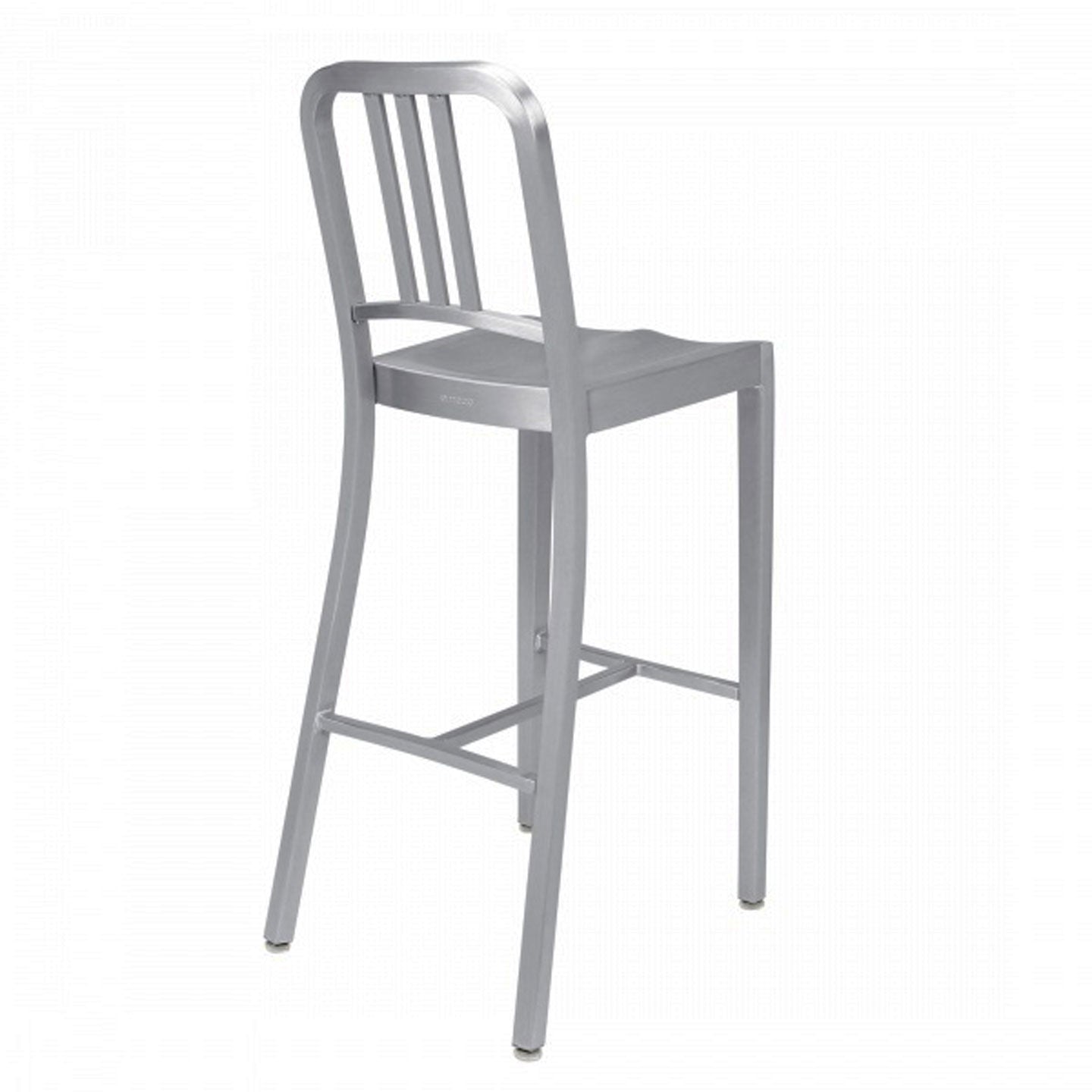 Navy Barstool 1006-30 | Hand-brushed Aluminium NO Arms