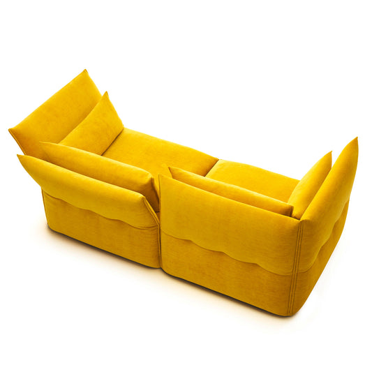 Mariposa 2 1/2 Seat Sofa | Iroko 01 Lemon Upholstery
