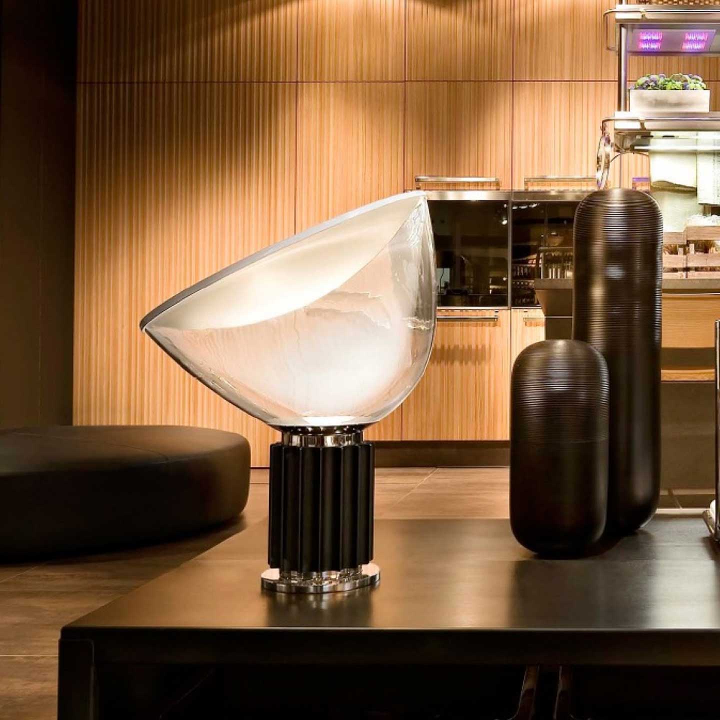 Taccia Lamp | Matt Black Aluminium