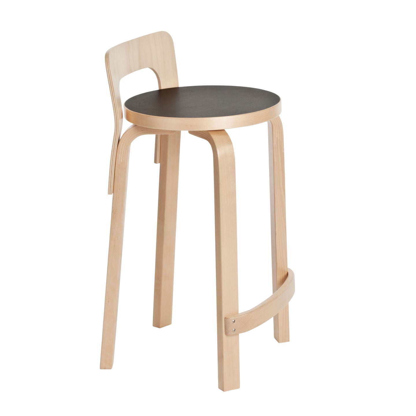K65 Barstool | Black Linoleum Seat