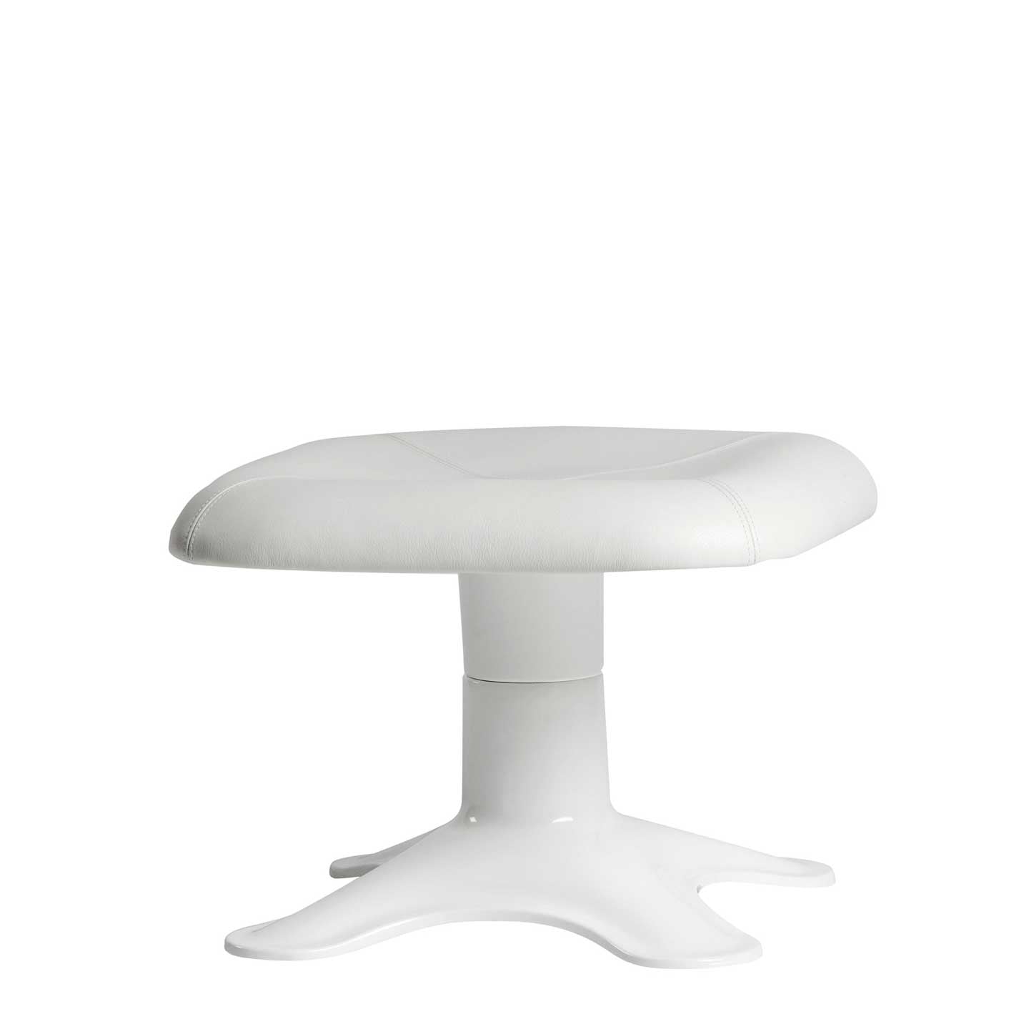 Karuselli Ottoman | White Prestige Leather