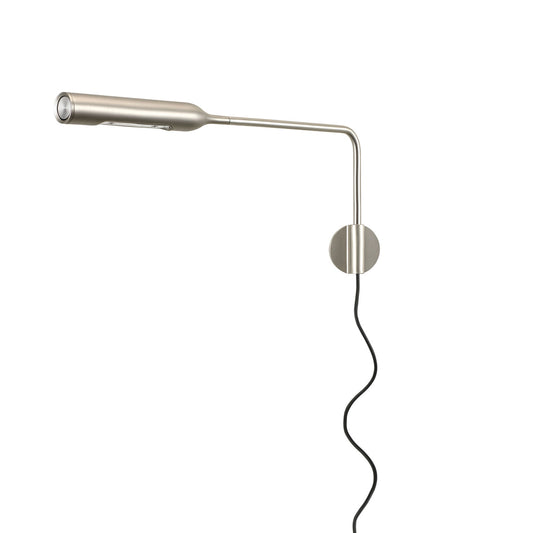 Flo Wall Light - Cabled | Brushed Nickel Effect