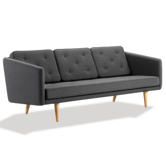 No 1 Three Seat Sofa | Remix 233 Light Brown Seat and Back Cushions