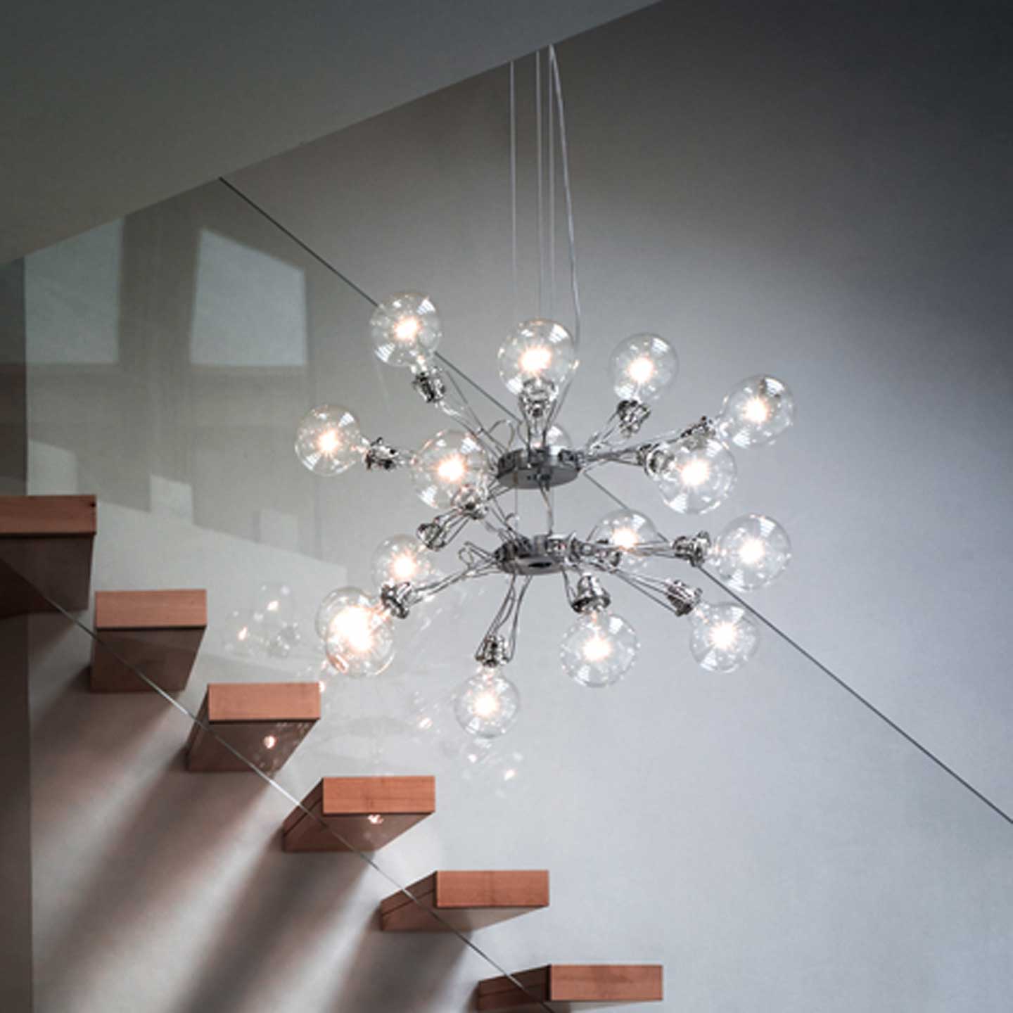 Matrix Doppia Pendant Lamp | Brushed Nickel