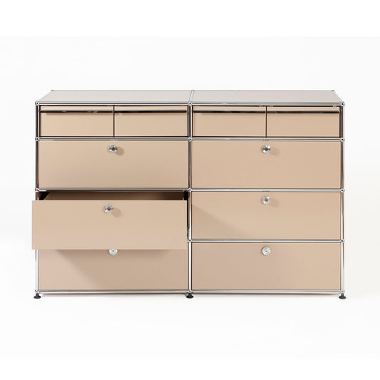 USM Bedroom Chest | Beige Lacquer Panels