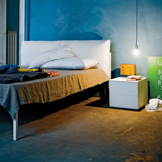 Nyx Upholstered Bed Frame | Ecru 27702 Vins Fabric Headboard