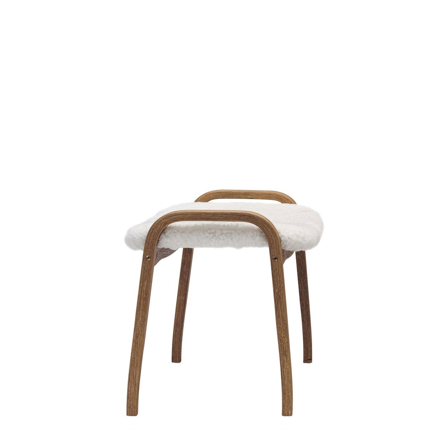 Lamino Footstool | Sheepskin Off White
