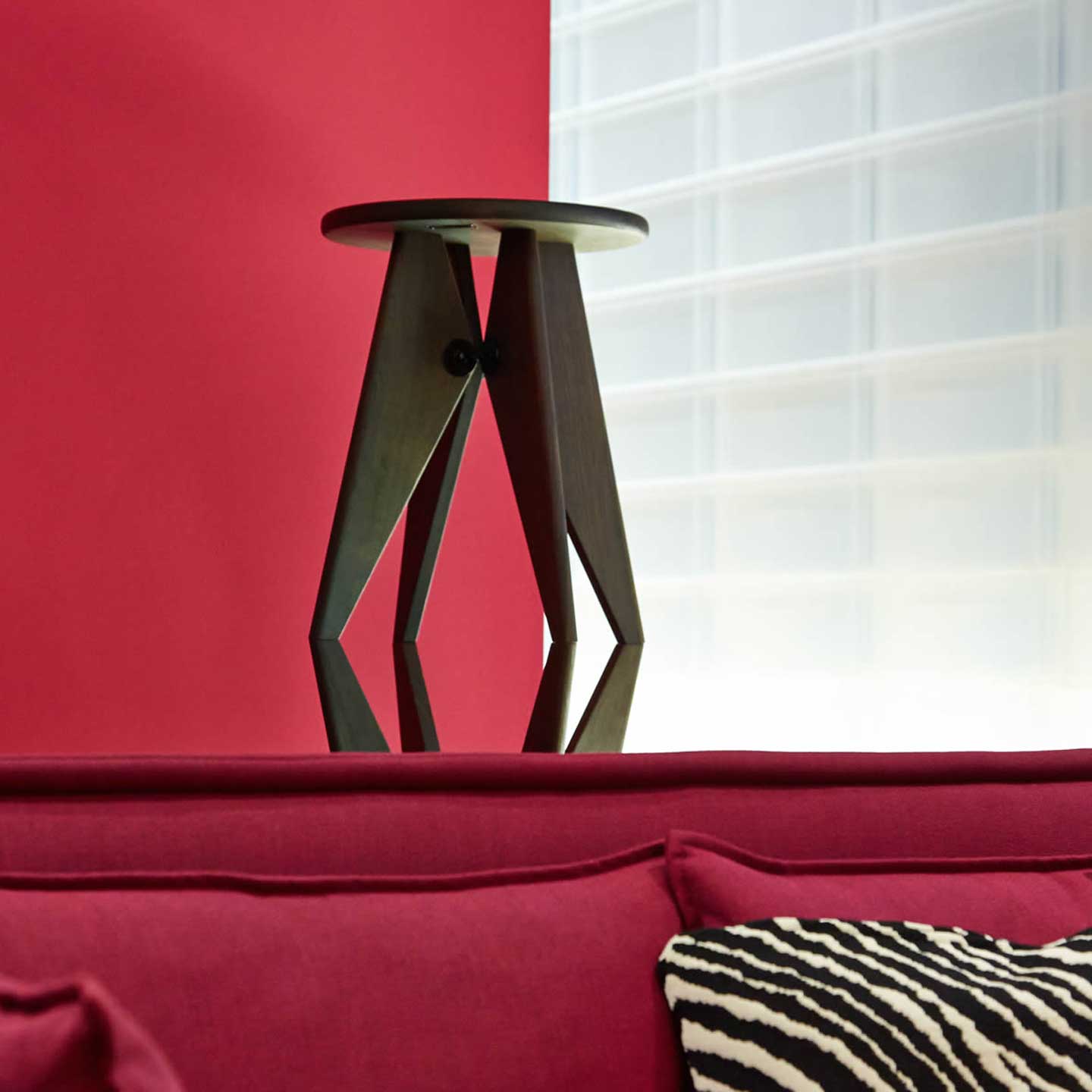 Tabouret Solvay | Dark Varnished Oak