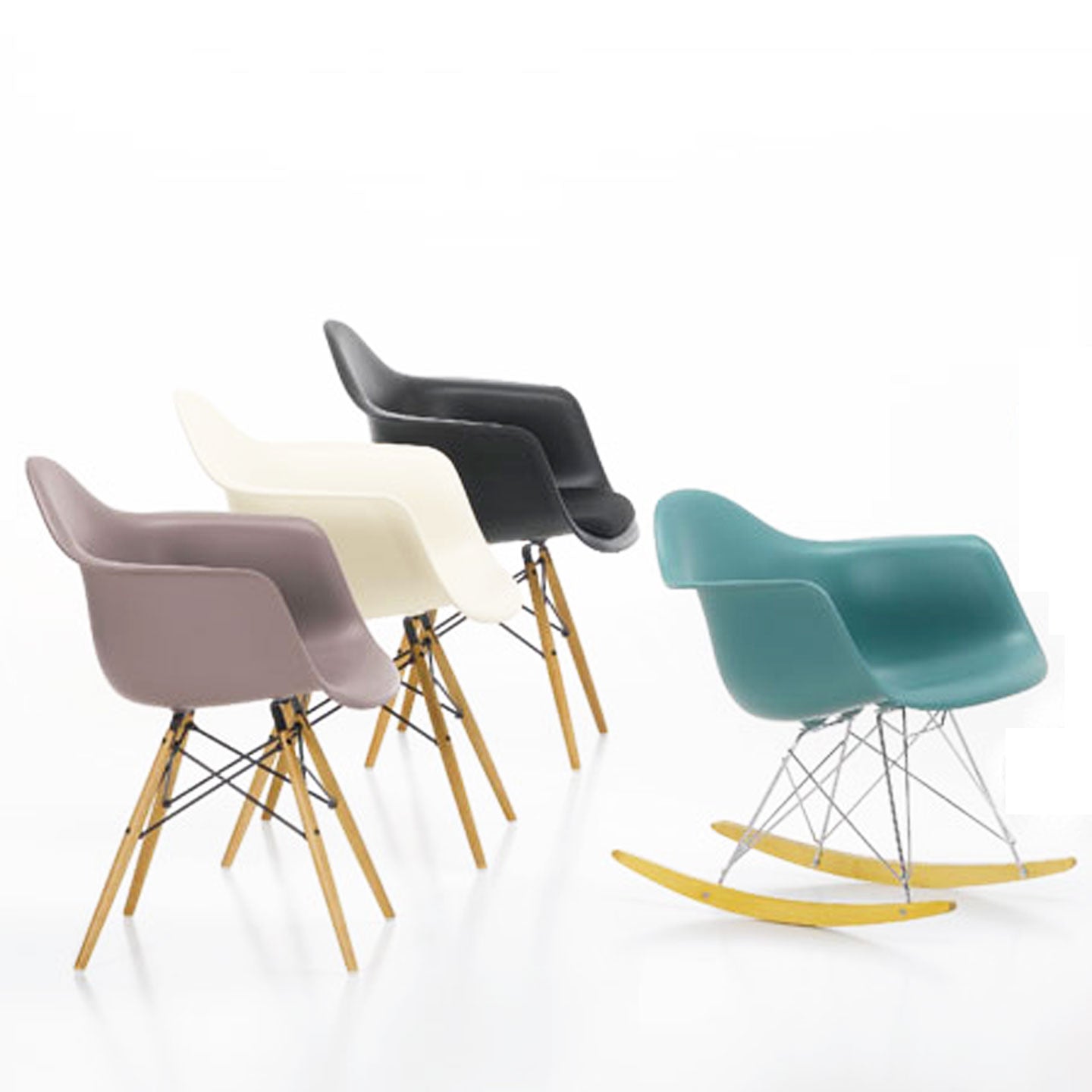 DAW Eames Plastic Armchair | Polypropylene Seat Shell in Pale Rose