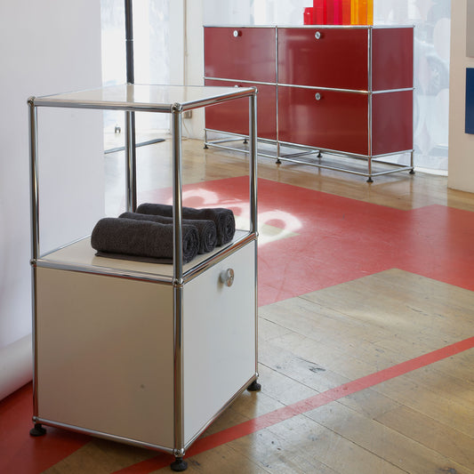 USM Bathroom Storage Unit | White Lacquer Panels