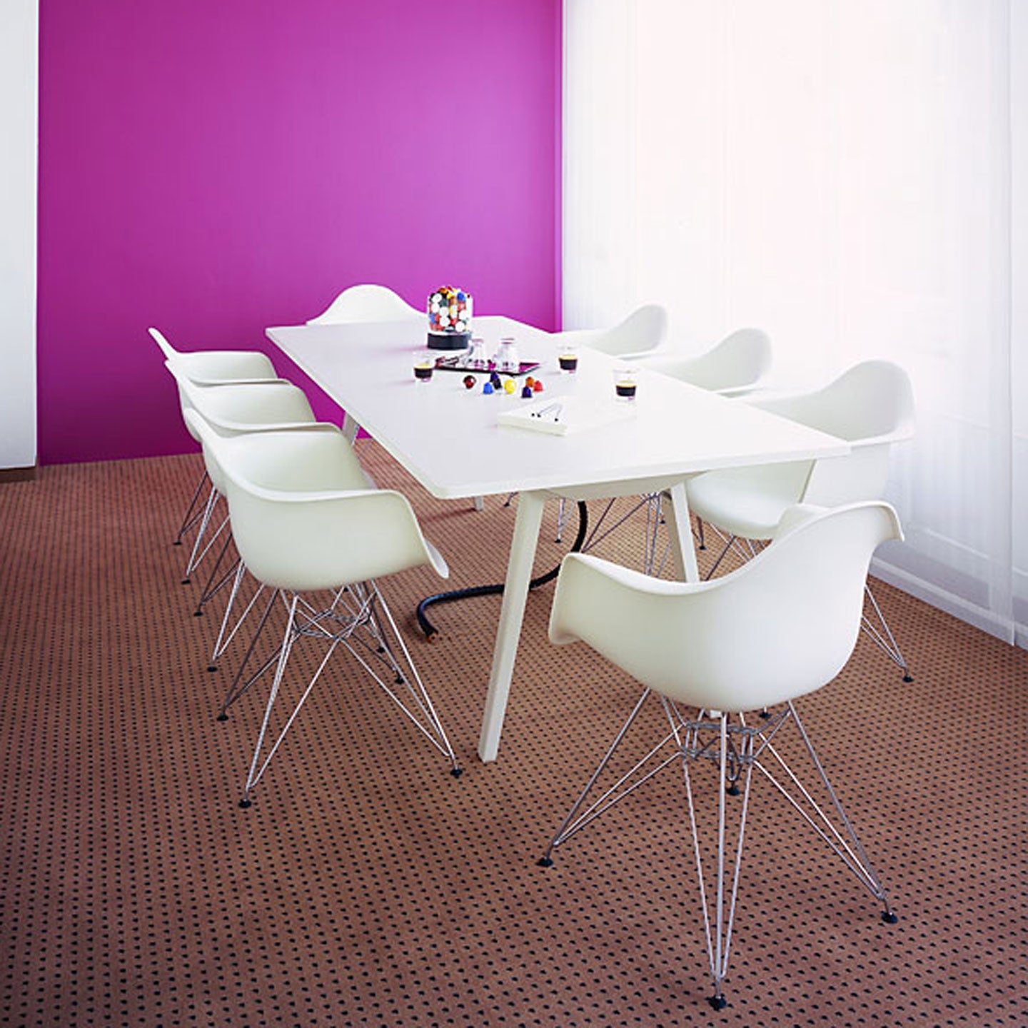 DAR Eames Plastic Armchair | Polypropylene Seat Shell in Cotton White