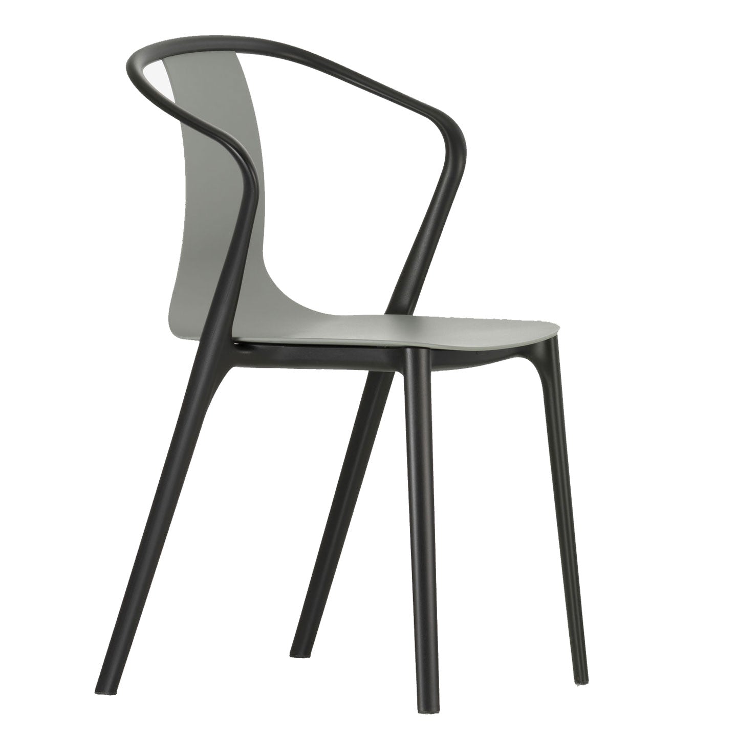 Belleville Plastic Arm Chair | Moss Grey Plastic Seat Shell