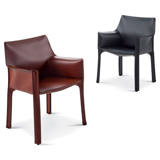 Cab 413 Arm Chair | Russian Red Hide