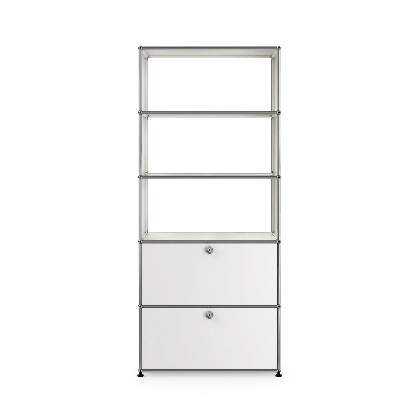 USM Shelving with Two Doors | White Lacquer Panels