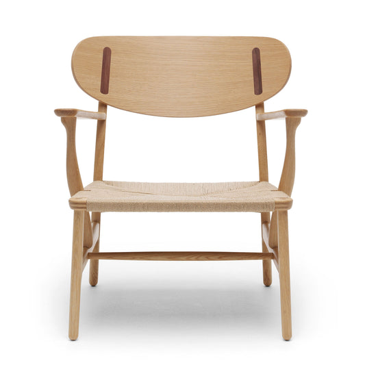 CH22 Lounge Chair | Natural Papercord Seat Oiled Oak Frame