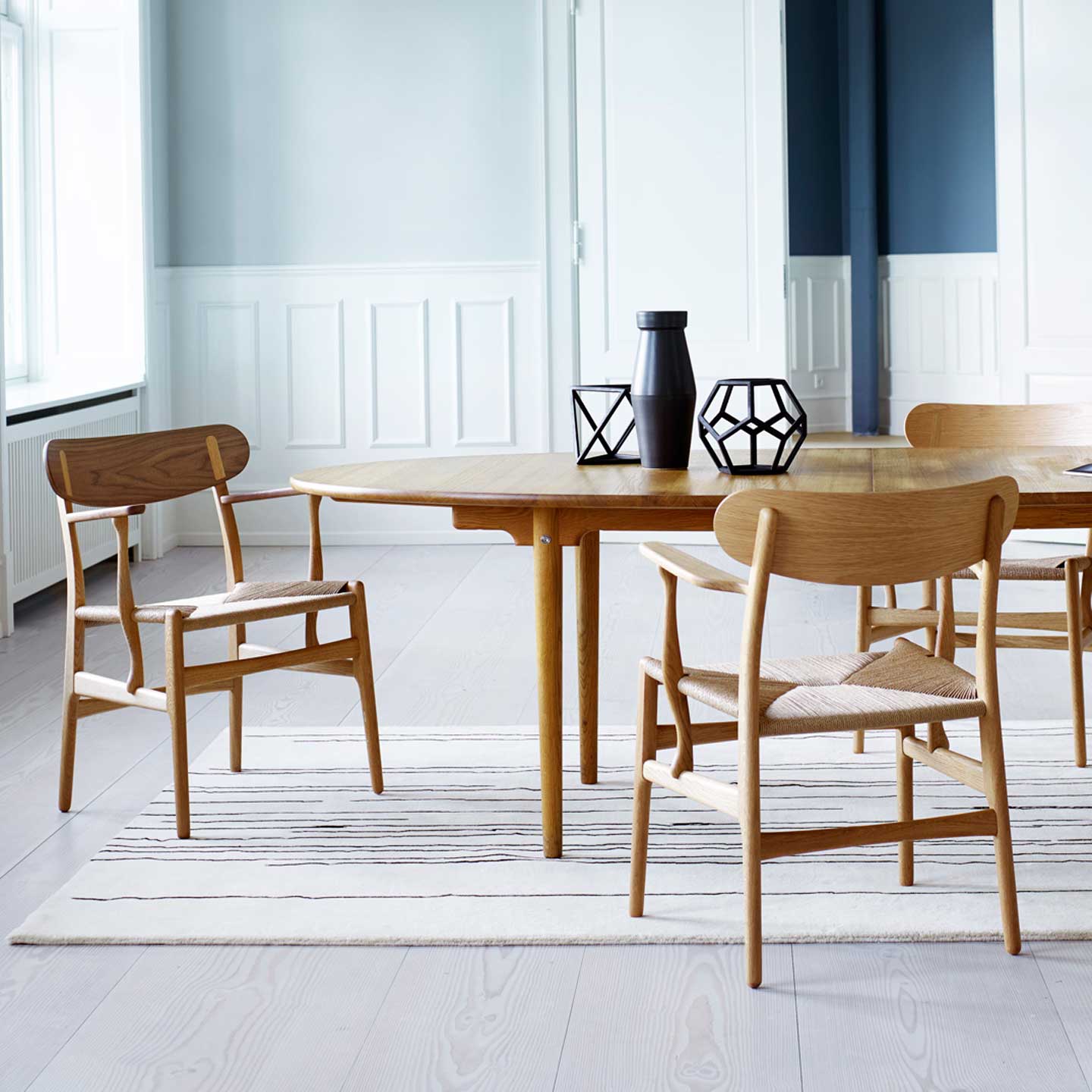CH26 Dining Chair | Natural Papercord Seat Oiled Oak Frame