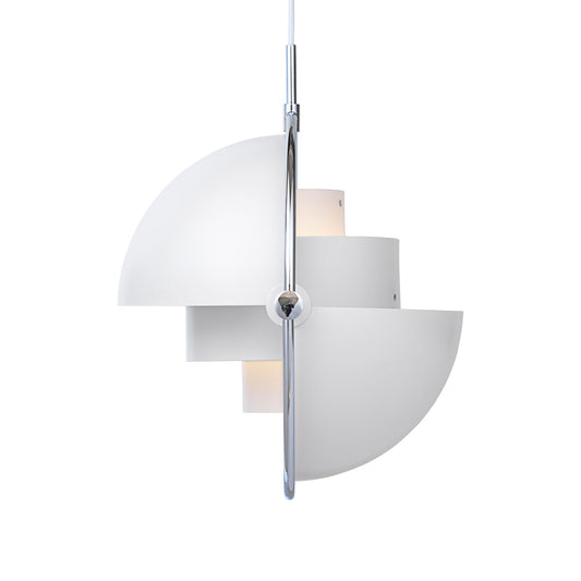 Multi-Lite Pendant Lamp | Chrome Frame White Shade