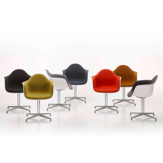 DAL Eames Upholstered Armchair | Red/Poppy Red 63 Hopsak with White 04