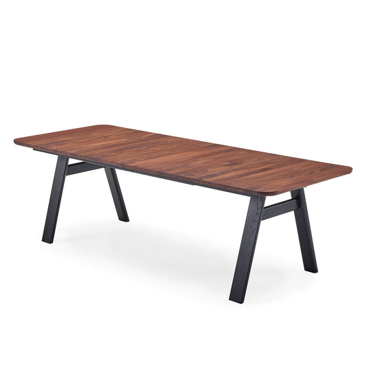 Chess Extending Table GM3400 | Walnut Top White Corian Leaf