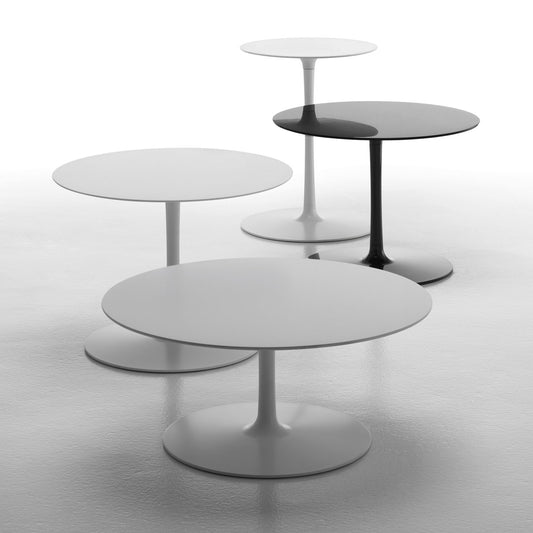 Flow Low Side Table | Matt White Cristalplant