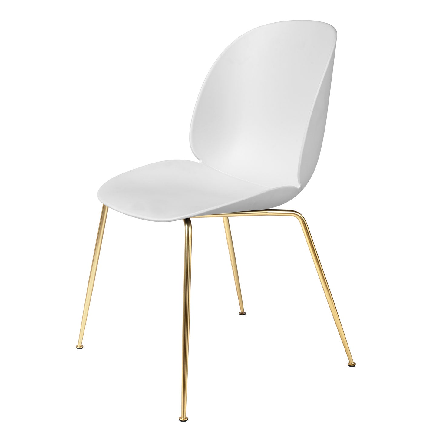 Beetle Plastic Chair Metal Base | Alabaster White Plastic Shell