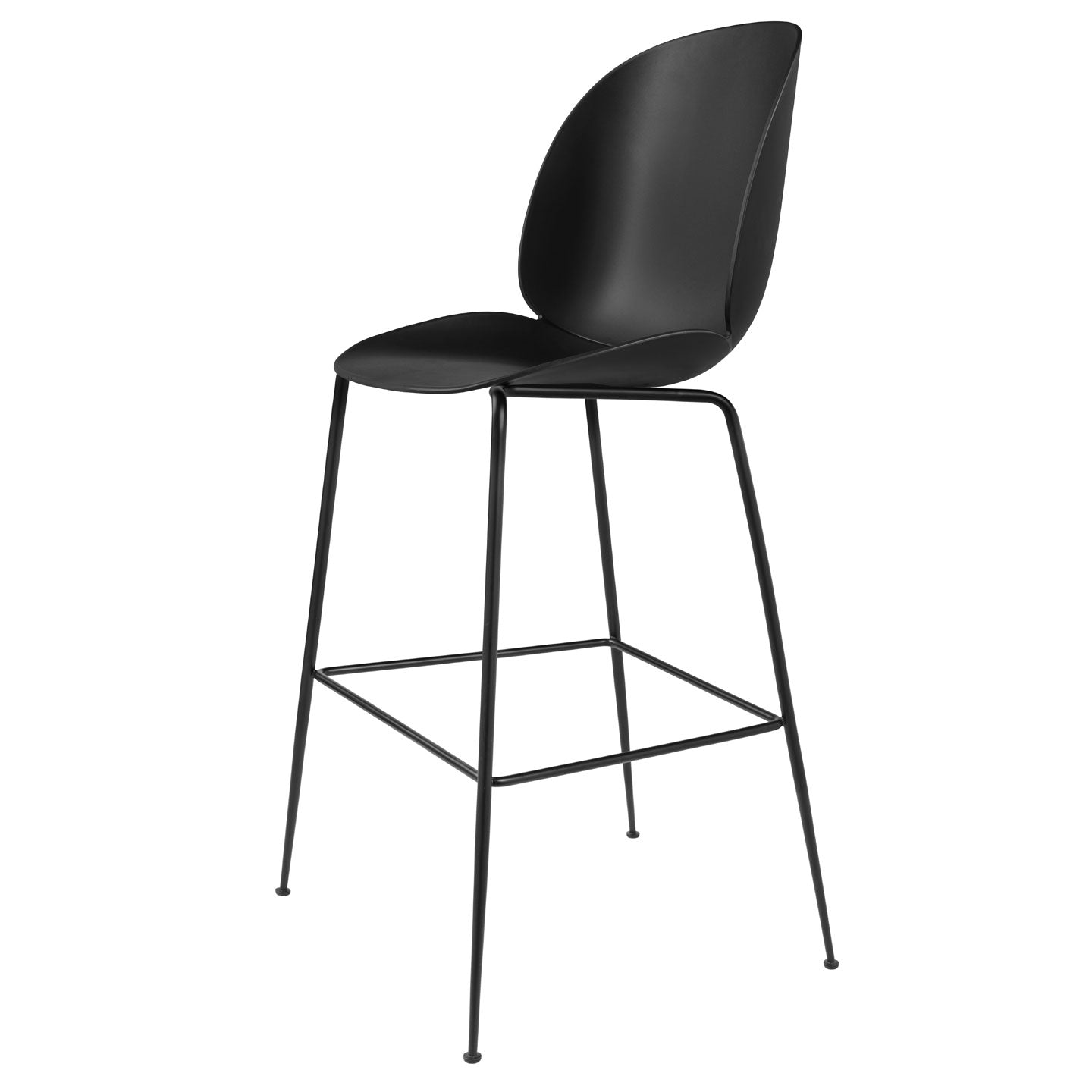 Beetle Plastic Bar Chair | Black Plastic Shell
