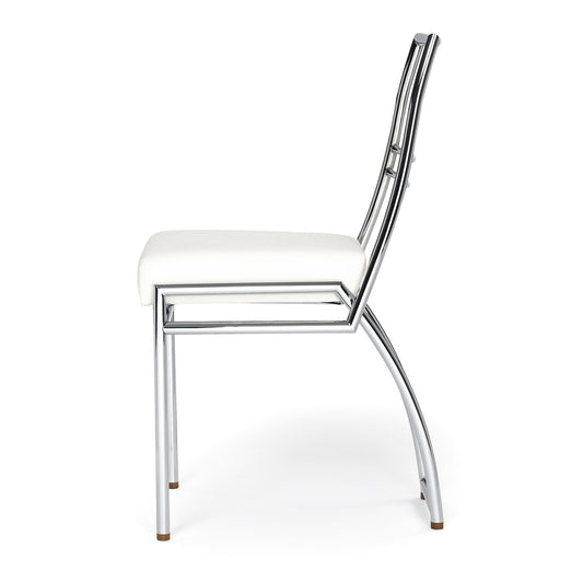 Eileen Gray Aixia Chair | White Leather Seat