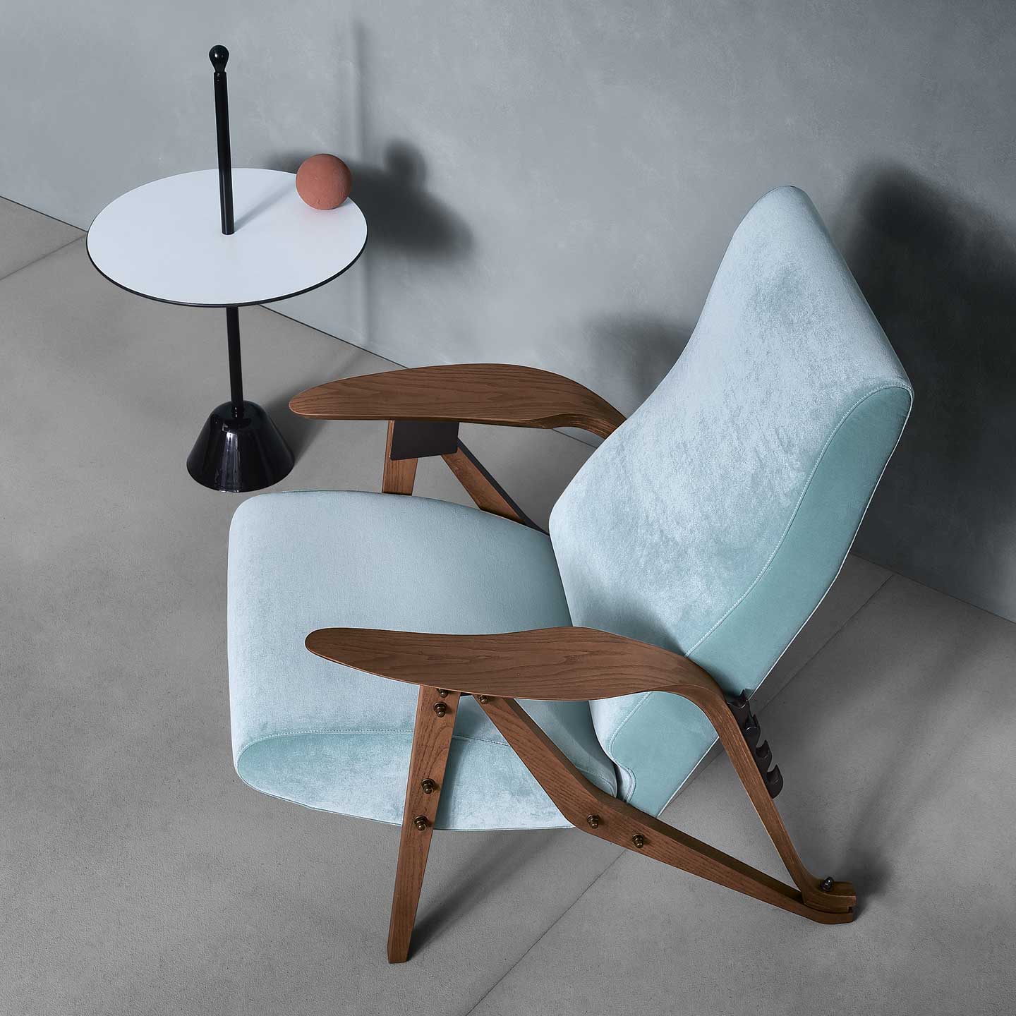 Gilda Reclining Chair | Teatro 26942 Sea Green Fabric