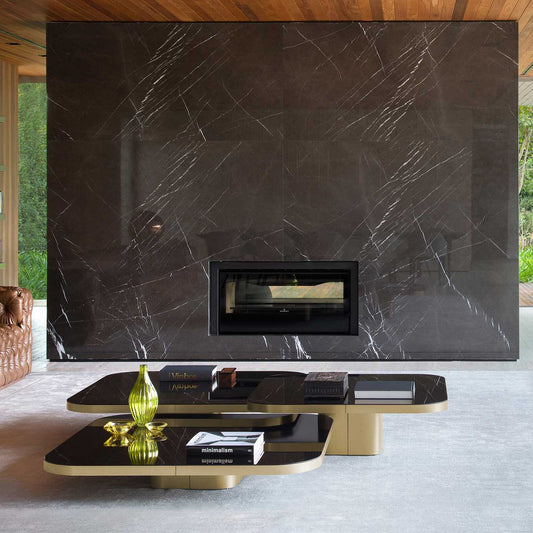 Bow Coffee Table No 3 | Nero Marquina Marble Top