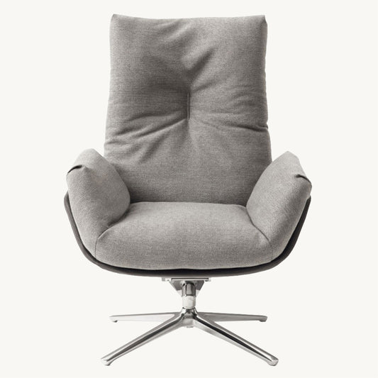 Cordia Lounge High Back Chair | Light Grey 5015 Fabric Upholstery