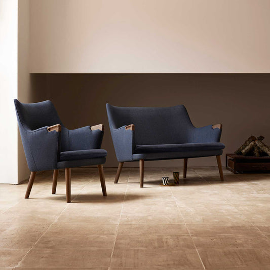 CH71 Lounge Chair | Dark Navy Canvas 794 Seat and Shell