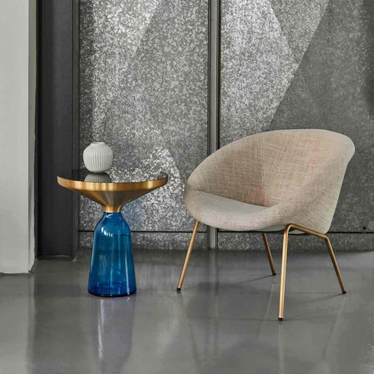 Bell Side Table | Montana Blue Glass Base
