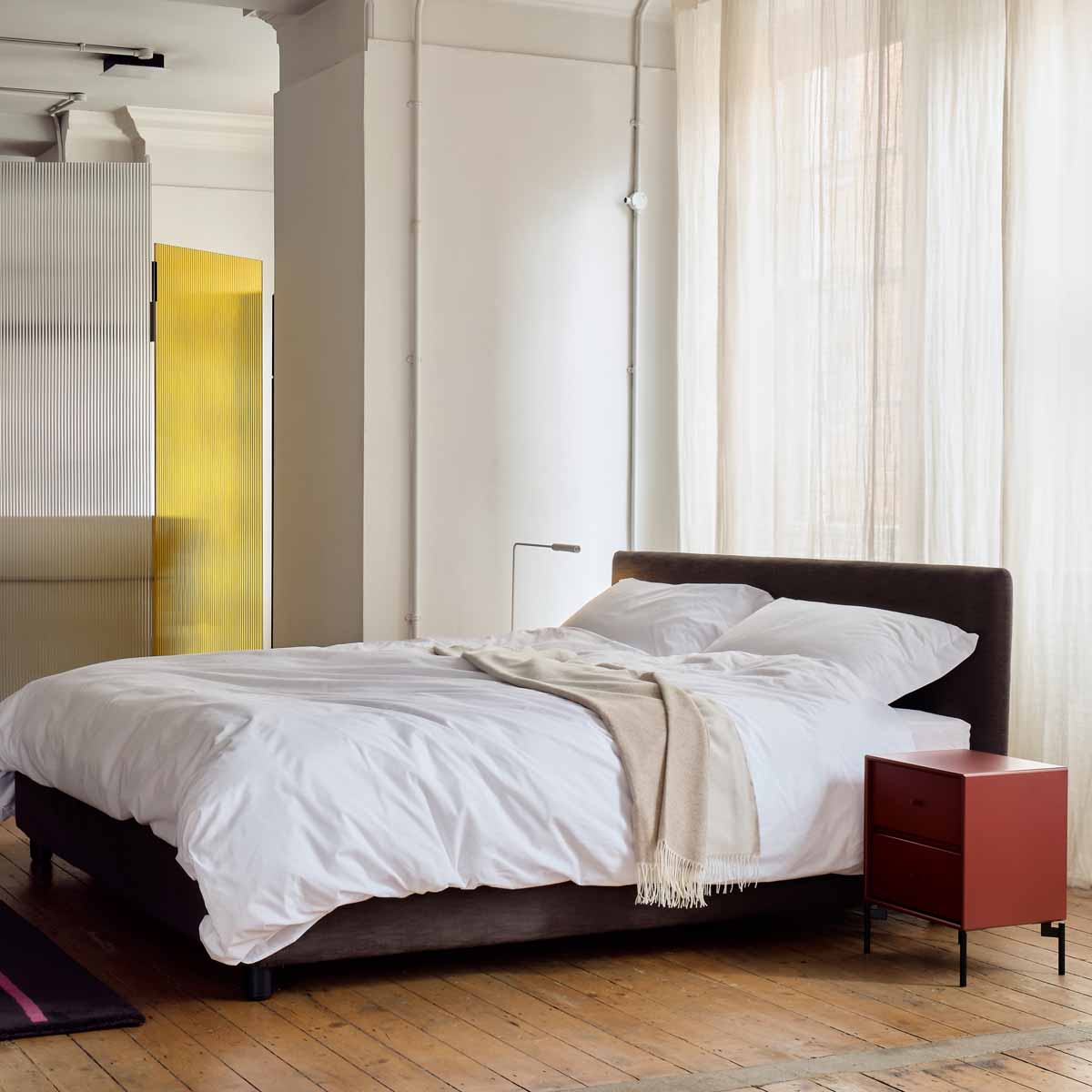 Drift Bedside Table | Beetroot Lacquer