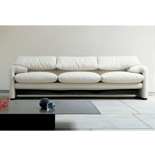 Maralunga Sofa (2380mm) | Pelle Scozia 13X247 White Leather
