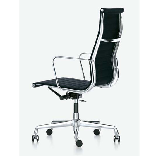 Aluminium Group EA 119 Chair | Black Hopsack Seat High Back