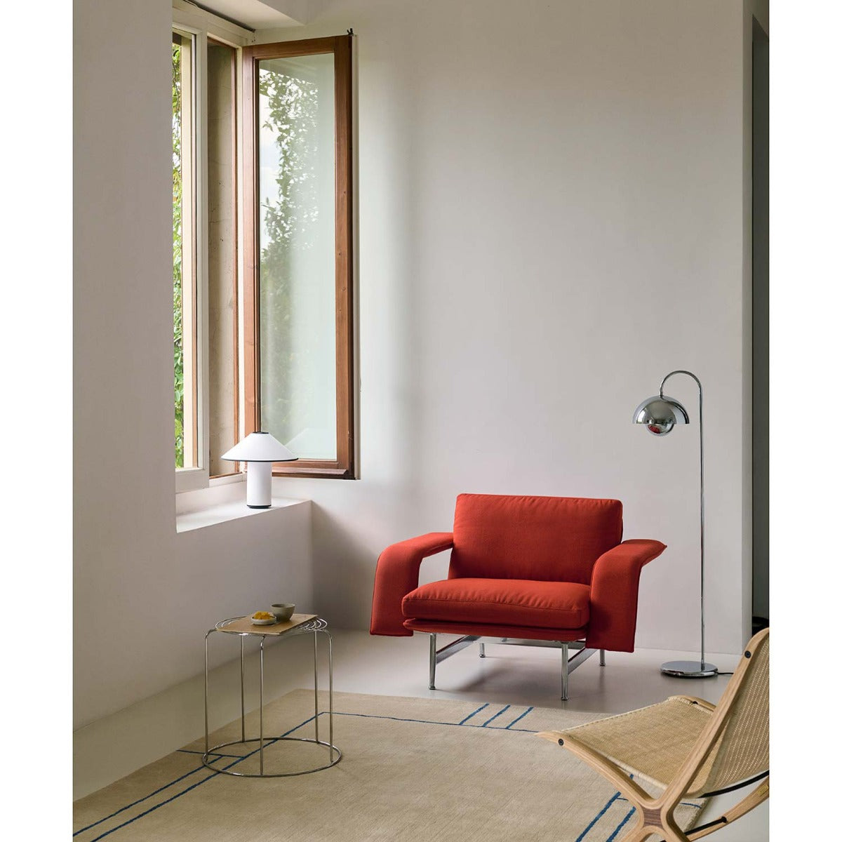Meantime AV29 Lounge Chair | Red 571 Fiord Fabric Upholstery