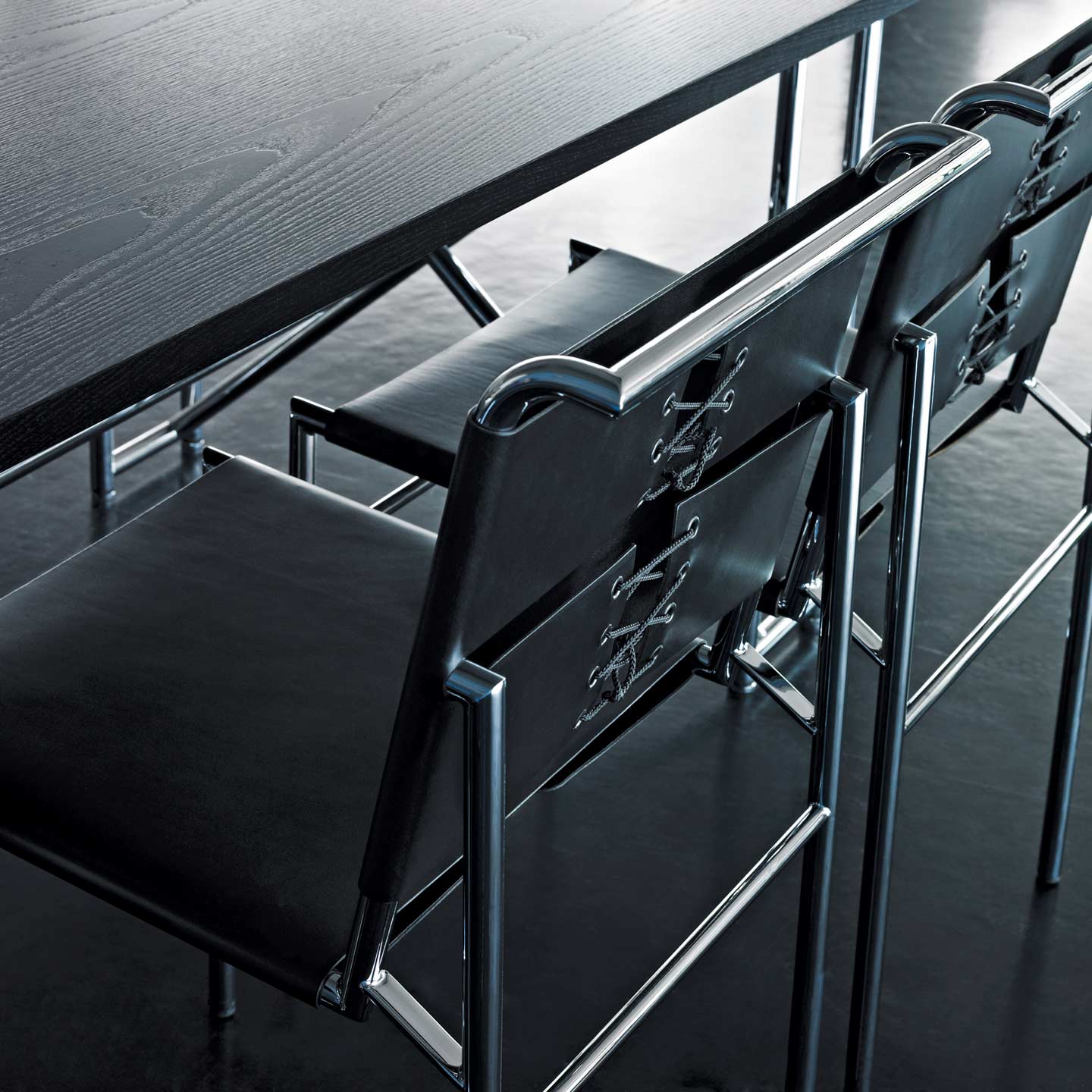 Eileen Gray Roquebrune Chair | Black Leather