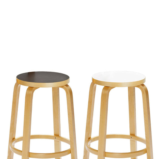 64 Counter Stool | Black Linoleum Seat