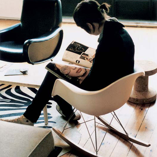 RAR Eames Plastic Armchair | Polypropylene Seat Shell in Cotton White