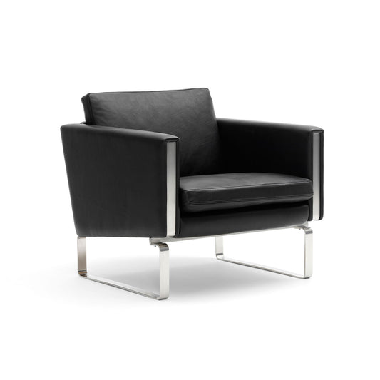 CH101 Armchair | Leather Thor 301 Black