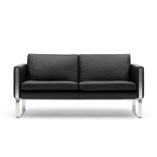 CH102 2 Seat Sofa | Leather Thor 301 Black