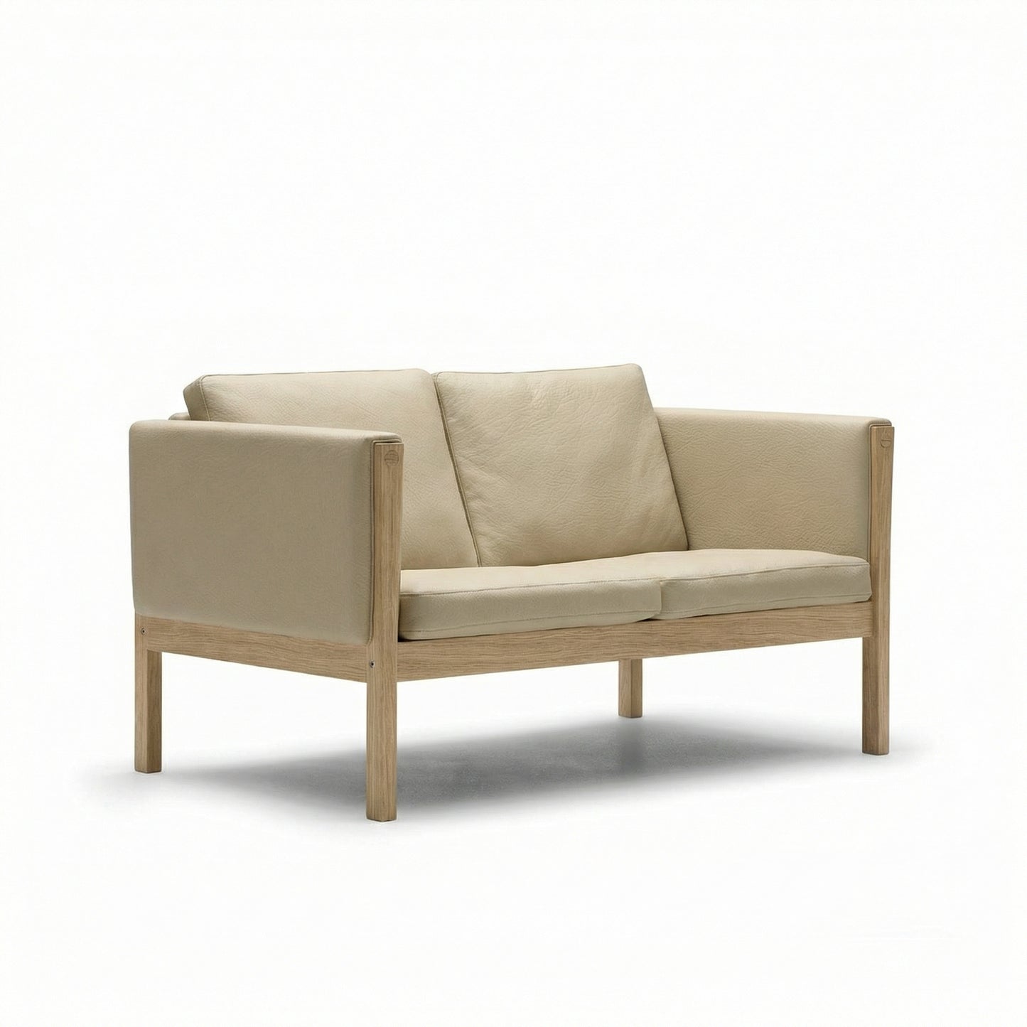 CH162 2 Seat Sofa | Leather Thor 300 Cream - Generated